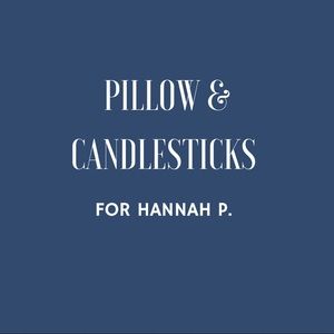 Pillow & Candlesticks